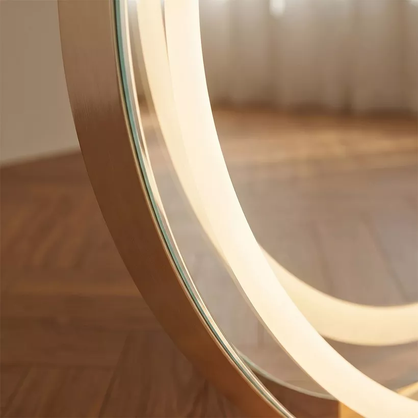 Reda Glit LED Abstract No Frame Wall Mirror - 70x100 cm - Image 8