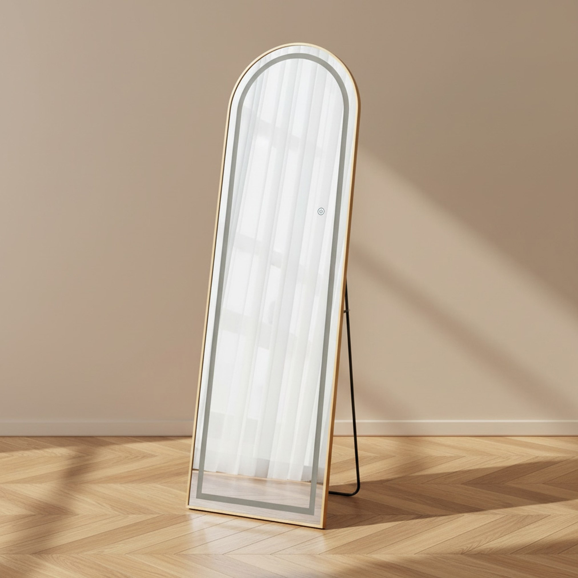 Reda Glit Arched LED Mirror with Stand - 50x160 cm