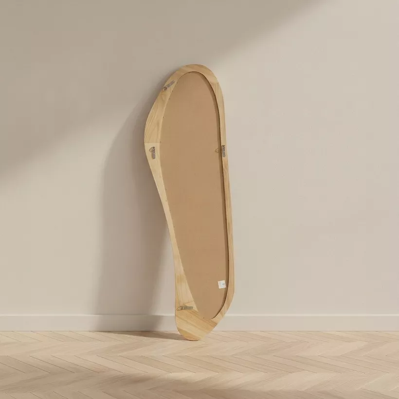 Reda Glit Paulownia Wooden Frame Mirror - 50x160 cm - Image 3