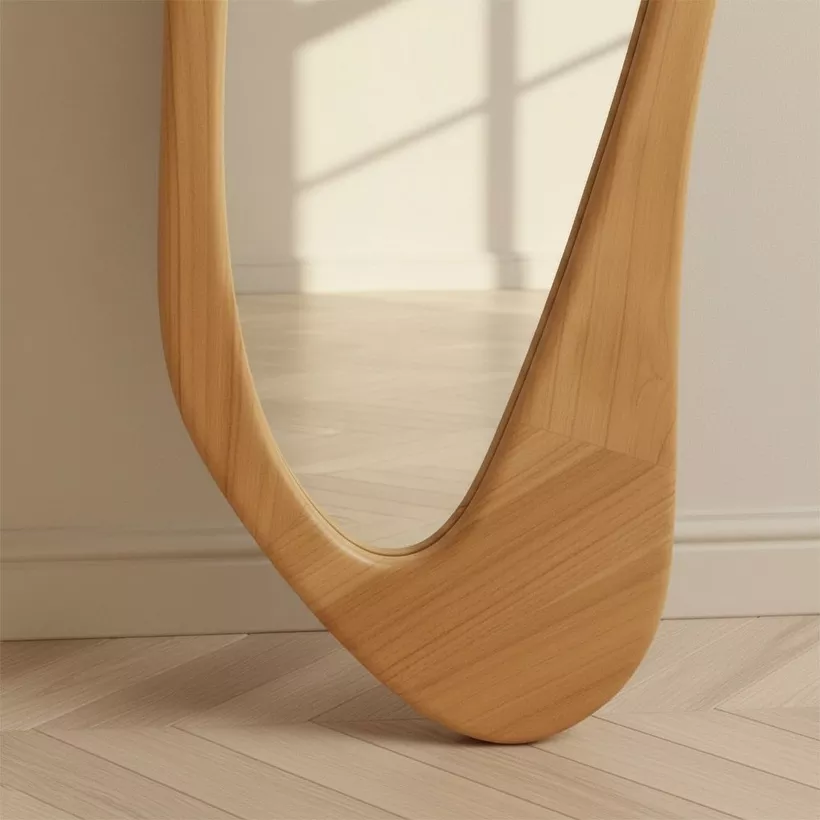 Reda Glit Paulownia Wooden Frame Mirror - 50x160 cm - Image 5