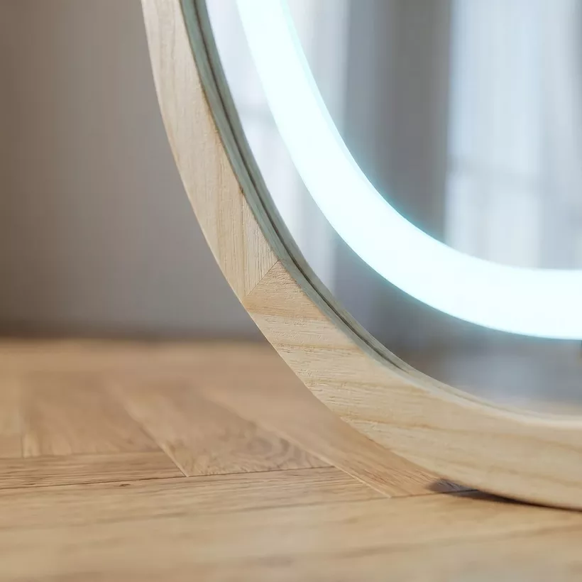 Reda Glit LED Pinewood Standing Mirror - 60x180 cm - Image 7