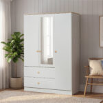 Movo Skara 3-Door Wardrobe with 2 Drawers
