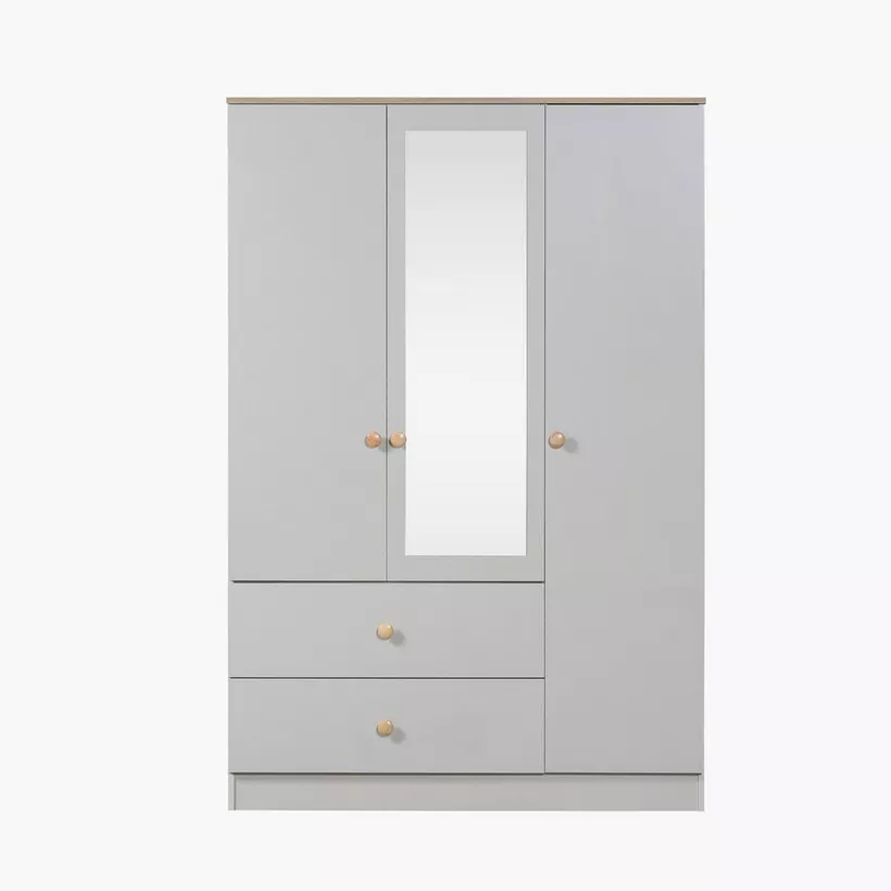 Movo Skara 3-Door Wardrobe with 2 Drawers - Image 5