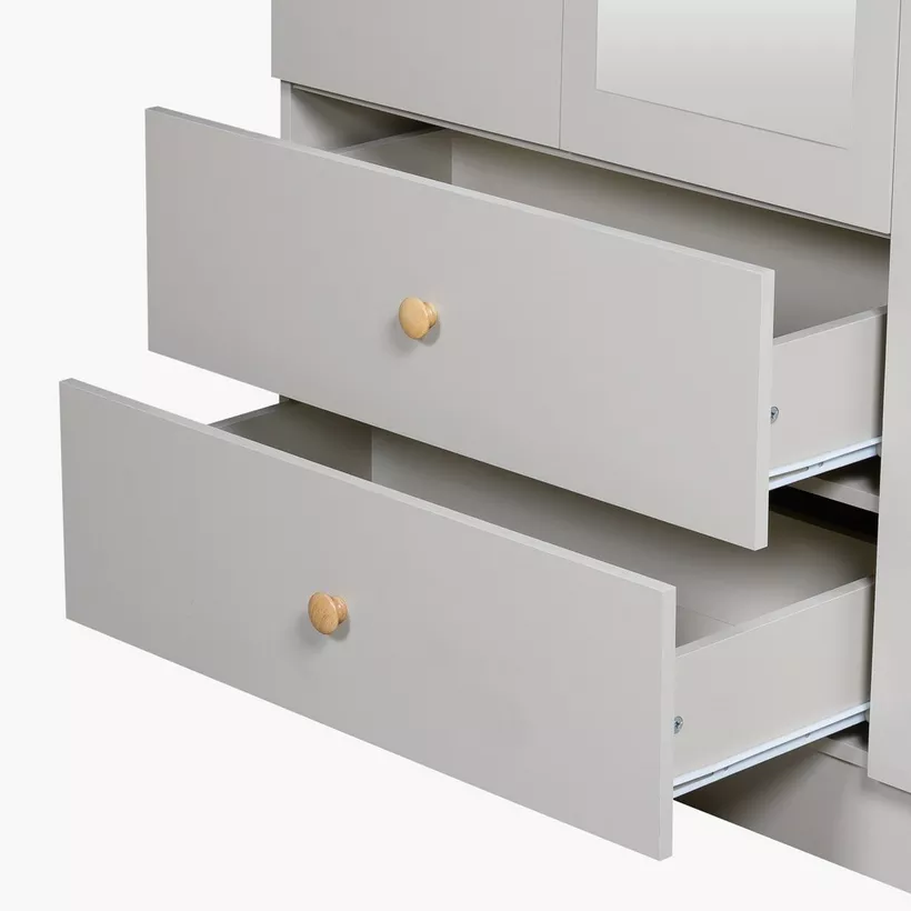 Movo Skara 3-Door Wardrobe with 2 Drawers - Image 7