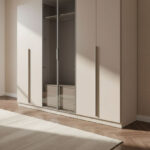 Venice 6-Door Transparent Wardrobe with 2 Drawers and Mirrors