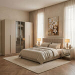 Venice 6-Door Transparent Wardrobe with 2 Drawers and Mirrors