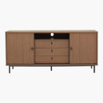 Wilson 2-Sliding Door 3-Drawer Sideboard High TV Stand for TVs up to 70 inches