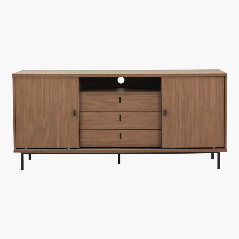 Wilson 2-Sliding Door 3-Drawer Sideboard High TV Stand for TVs up to 70 inches - Image 3