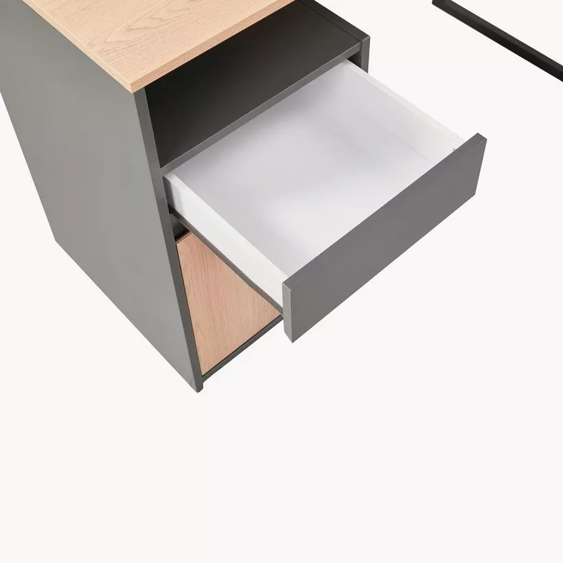 Siesta 1-Drawer Study Desk with 1-Door - Image 5