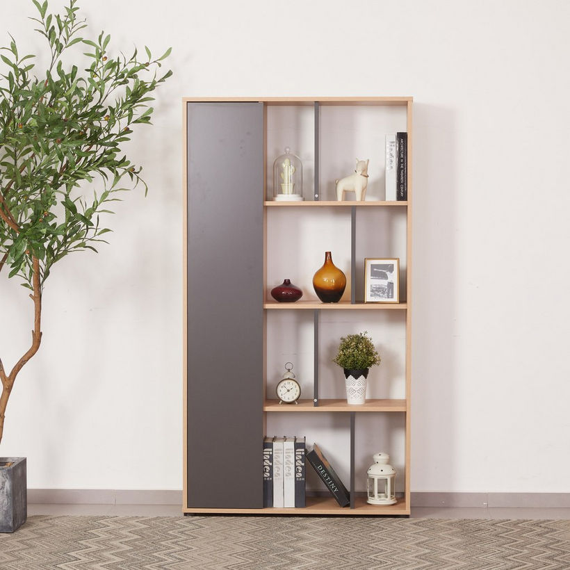Modulix Bastian 4-Tier Bookcase with Door - Image 3