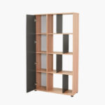 Modulix Bastian 4-Tier Bookcase with Door