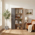 Modulix Bastian 4-Tier Bookcase with Door
