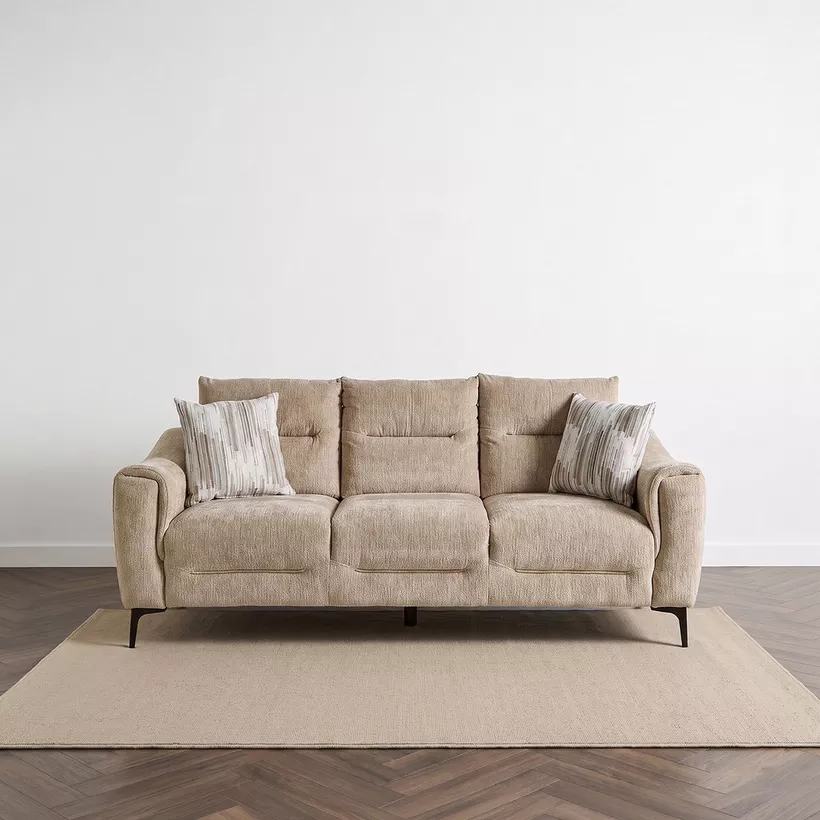 Antigo 3-Seater Fabric Sofa with 2 Cushions - Image 3