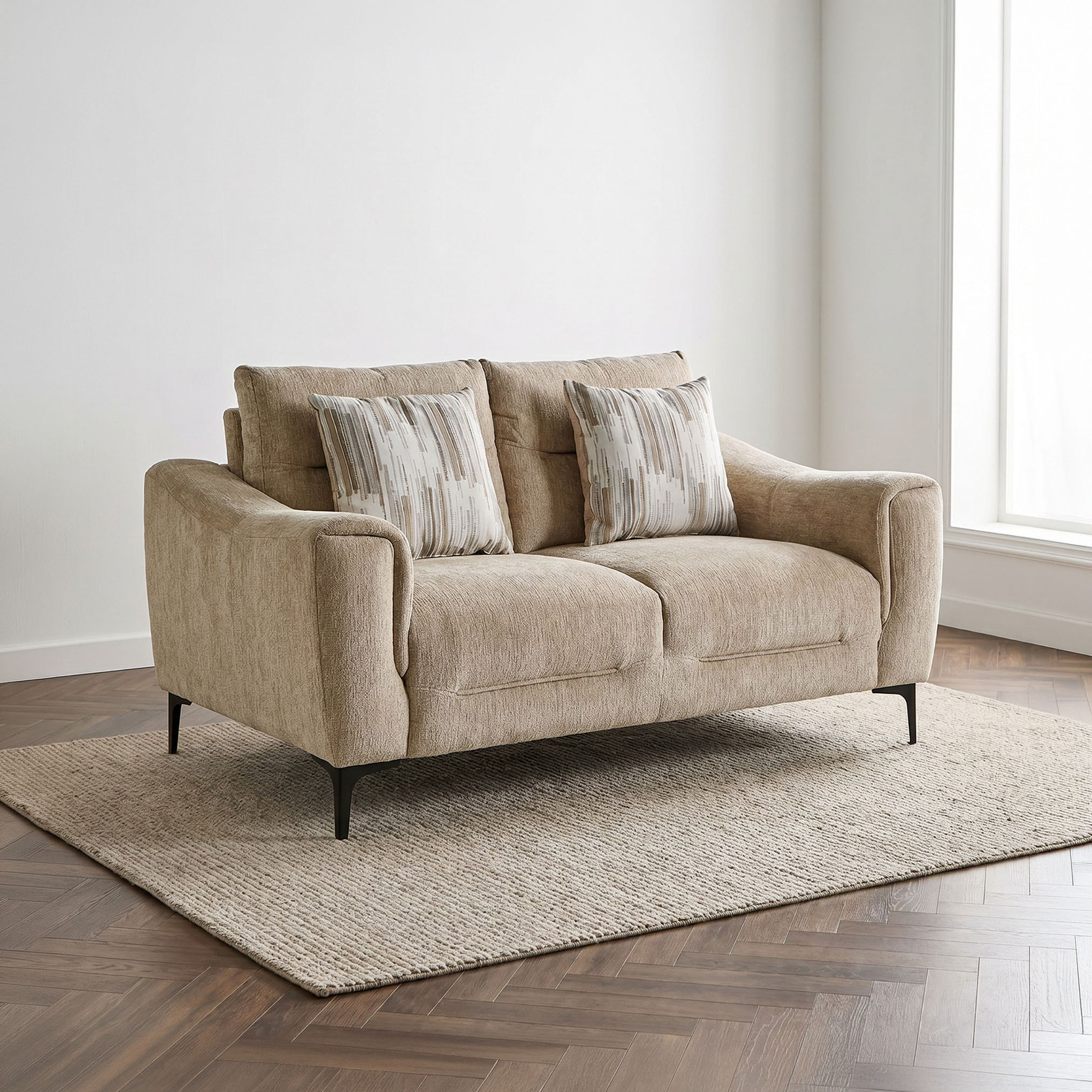 Antigo 2-Seater Fabric Sofa with 2 Cushions