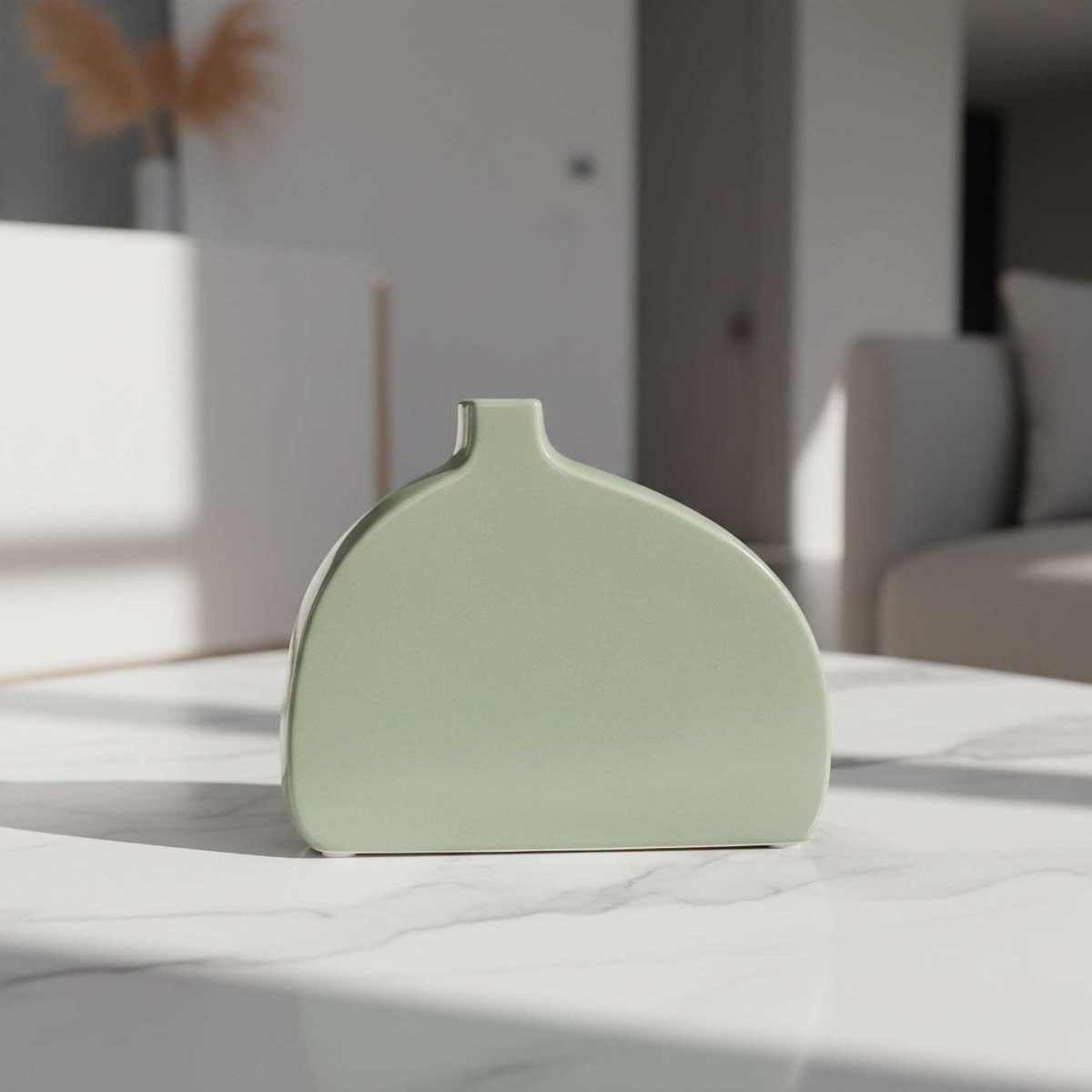 Sansa Stacy Decorative Ceramic Glaze Vase - 16.8x5x13.5 cm