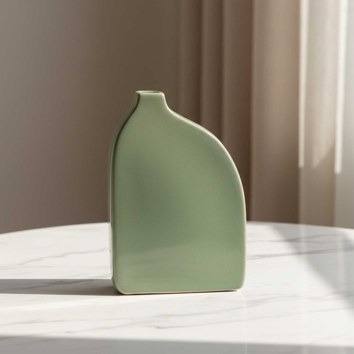 Sansa Stacy Decorative Ceramic Glaze Vase - 12.5x5x17.5 cm