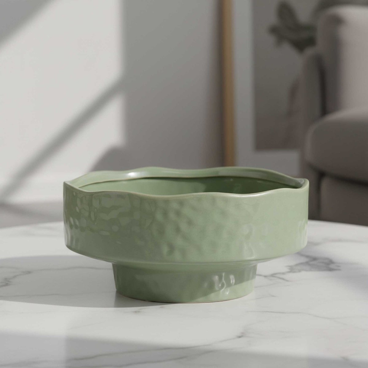 Sansa-Stacy Ceramic Glaze Decorative Bowl - 25.3x25.3x11.5 cm