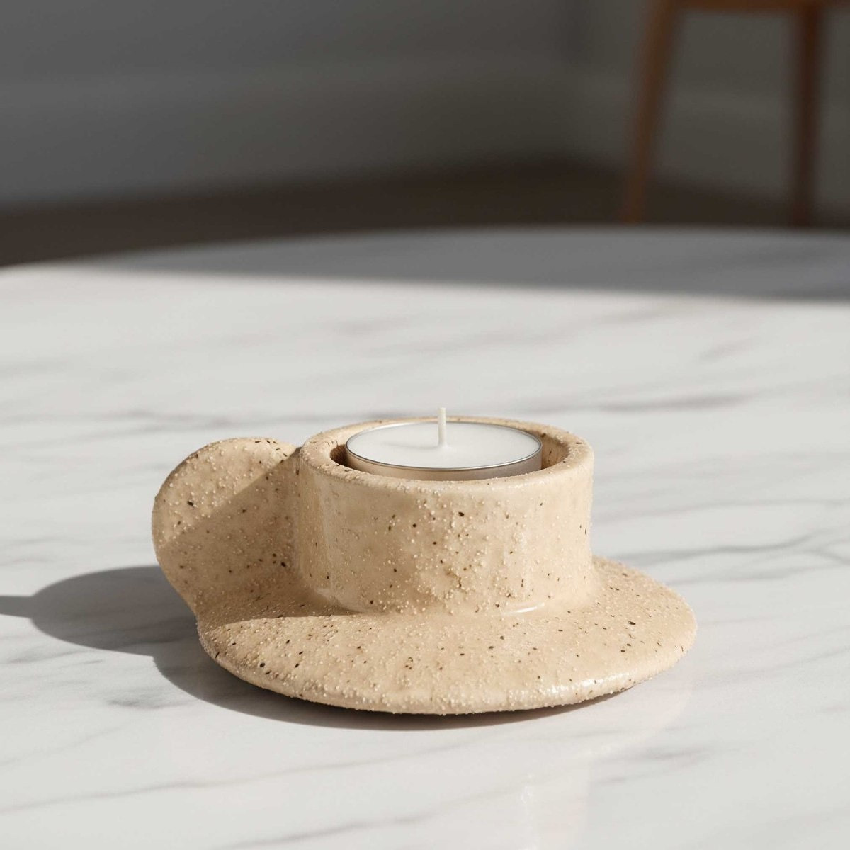 Sansa Stacy Decorative Ceramic Reactive Glaze Tealight Holder - 11.5x10x4.5 cm