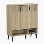 Movo Lasero 20-Pair Shoe Cabinet with 3 Doors and Open Shelf