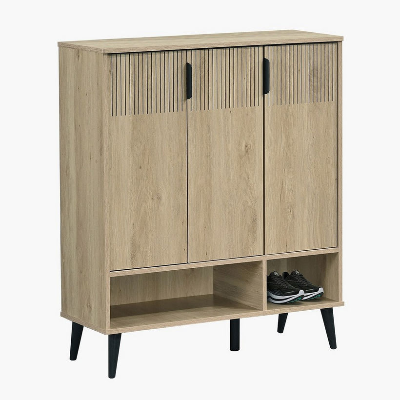 Movo Lasero 20-Pair Shoe Cabinet with 3 Doors and Open Shelf - Image 4
