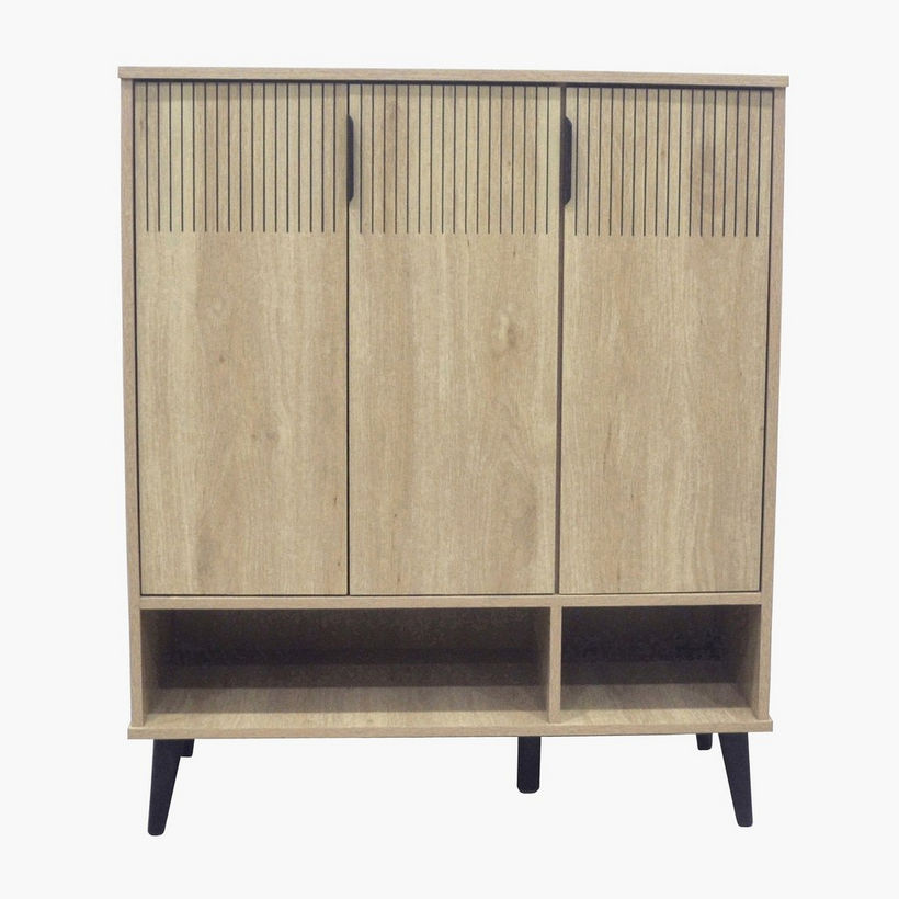Movo Lasero 20-Pair Shoe Cabinet with 3 Doors and Open Shelf - Image 5