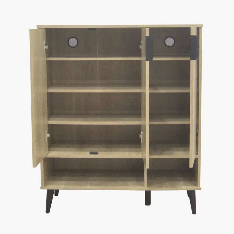 Movo Lasero 20-Pair Shoe Cabinet with 3 Doors and Open Shelf - Image 6