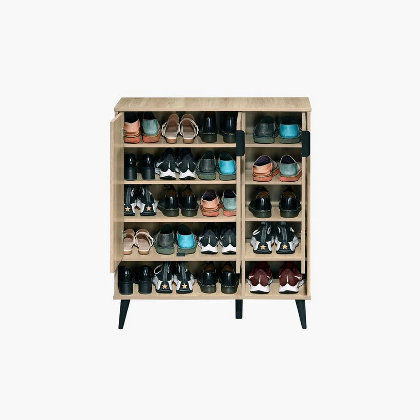 Movo Lasero 20-Pair Shoe Cabinet with 3 Doors and Open Shelf - Image 7