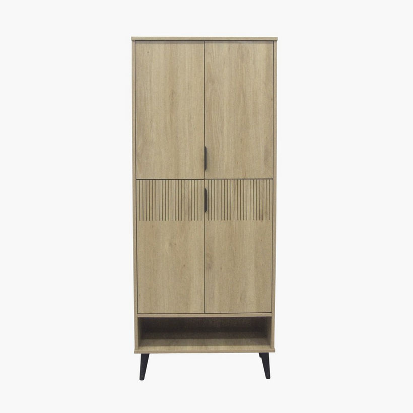 Movo Lasero 27-Pair Tall Shoe Cabinet with 4 Doors and Open Shelf - Image 4
