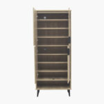 Movo Lasero 27-Pair Tall Shoe Cabinet with 4 Doors and Open Shelf