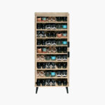 Movo Lasero 27-Pair Tall Shoe Cabinet with 4 Doors and Open Shelf
