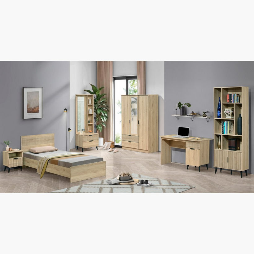 Movo Lasero 2-Door Tall Bookcase with Shelves - Image 8