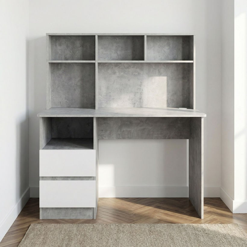 Alford Patara Nxt 2-Drawer Study Desk with Hutch - Image 3