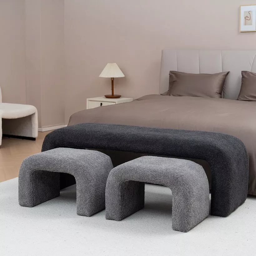Jena Fabric Bed Bench - Set of 3 - Image 4