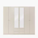 Andrea 6-Door Wardrobe with 2 Drawers and Mirrors