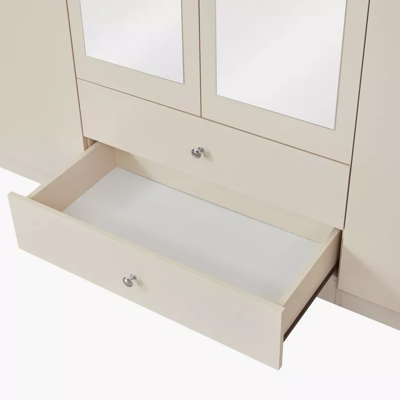 Andrea 6-Door Wardrobe with 2 Drawers and Mirrors - Image 7