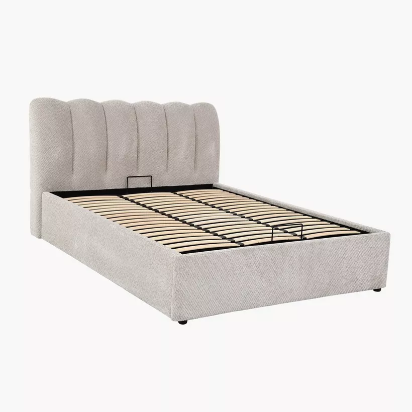 Hamburg Upholstered Hydraulic Storage Queen Bed - 160x200 cm - Image 3