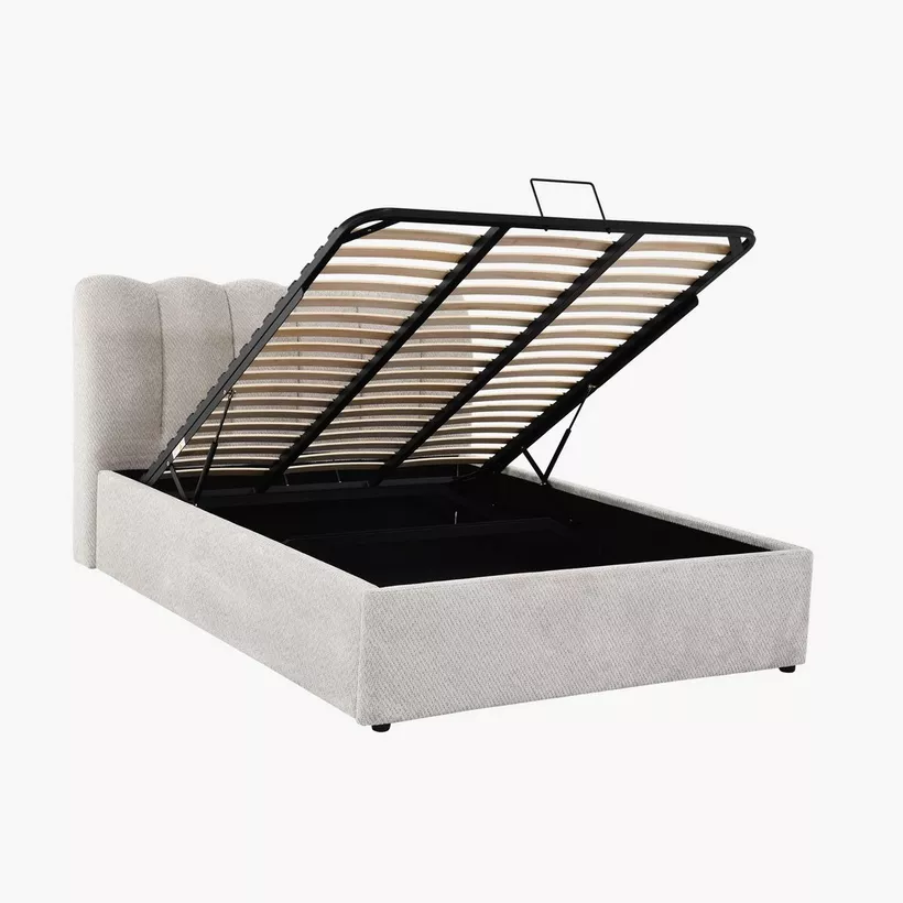 Hamburg Upholstered Hydraulic Storage Queen Bed - 160x200 cm - Image 6