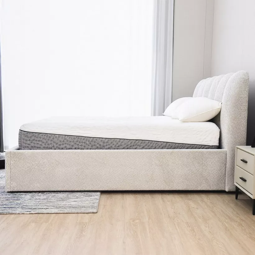 Hamburg Upholstered Hydraulic Storage Queen Bed - 160x200 cm - Image 13