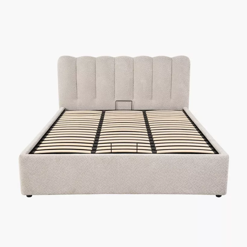 Hamburg Upholstered Hydraulic Storage King Bed - 180x200 cm - Image 3