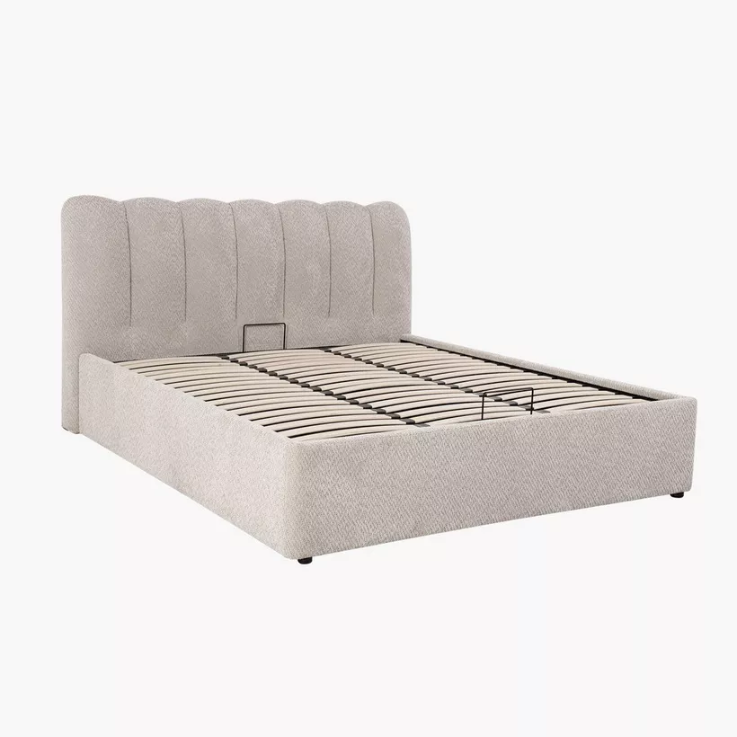 Hamburg Upholstered Hydraulic Storage King Bed - 180x200 cm - Image 6