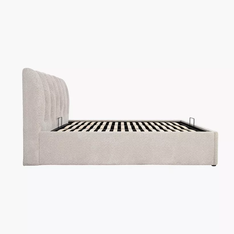 Hamburg Upholstered Hydraulic Storage King Bed - 180x200 cm - Image 7