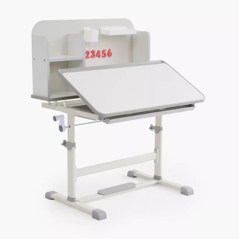 Miller Islet Height Adjustable Study Desk with Hutch - Image 7