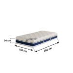iValencia High Resilience Bonnell Spring Firm Queen Mattress - 140x200x30 cm
