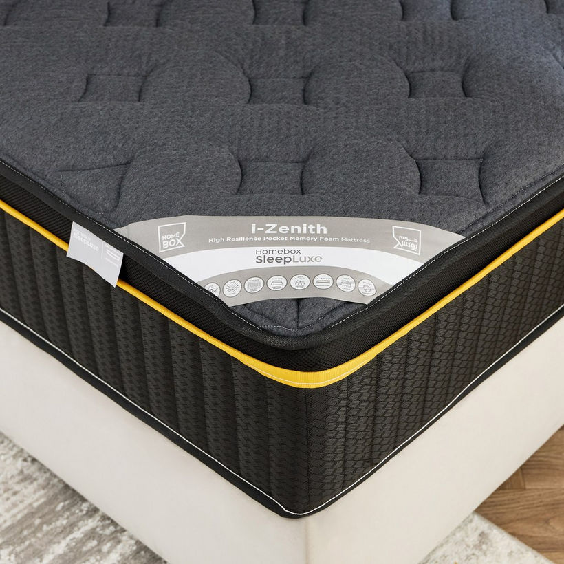 iZenith High Resilience Memory Foam Pocket Spring Queen Mattress - 140x200x30 cm - Image 3