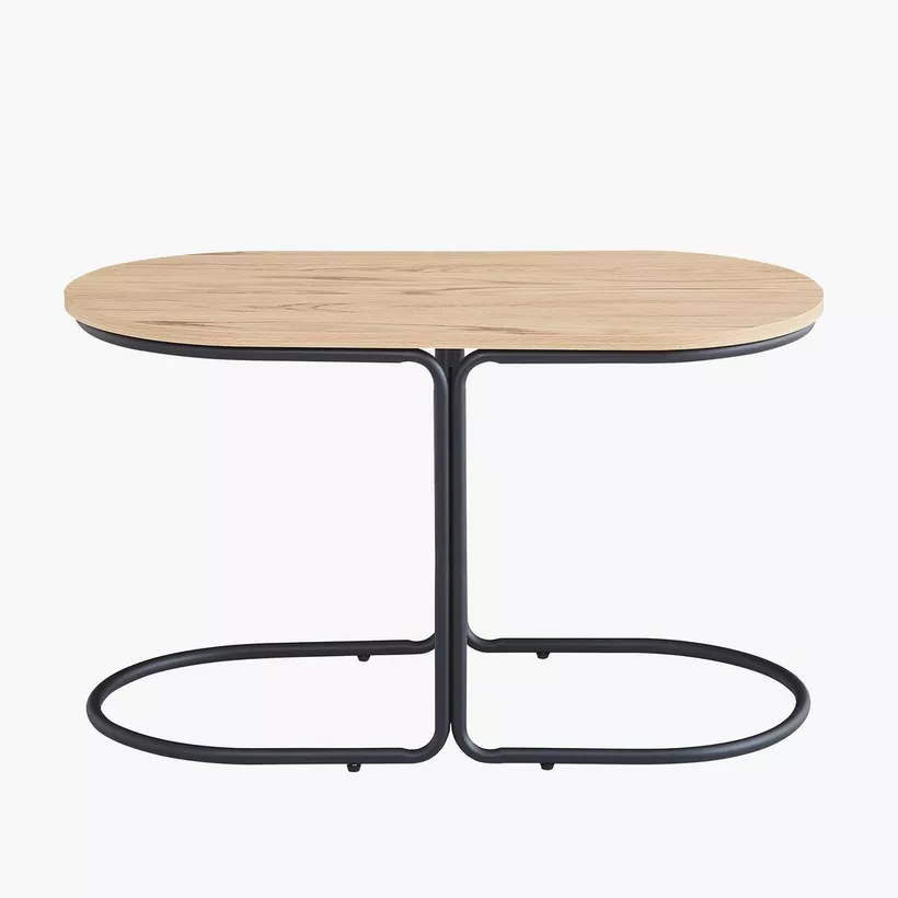 Movo-Liam Coffee Table with 2 Upholstered Stool - Image 6