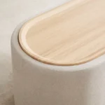 Movo-Alosno Coffee Table with 2 Upholstered Stool