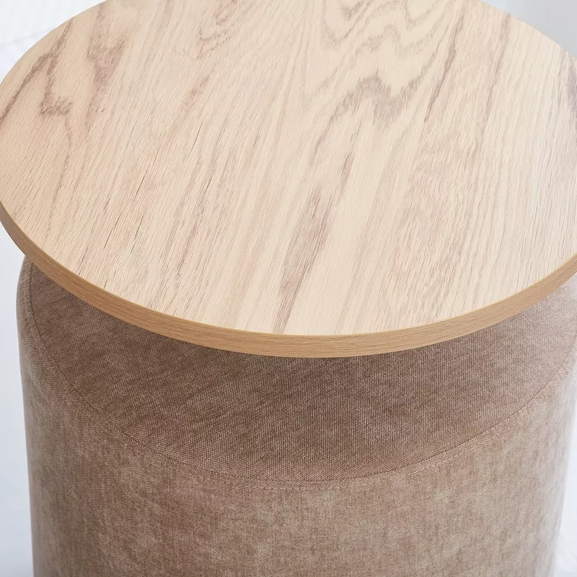 Movo-Trent Side Table with Upholstered Stool - Image 6