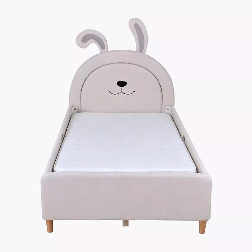 Ivory Skippy Smart Upholstered Single Bed - 90x200 cm - Image 6