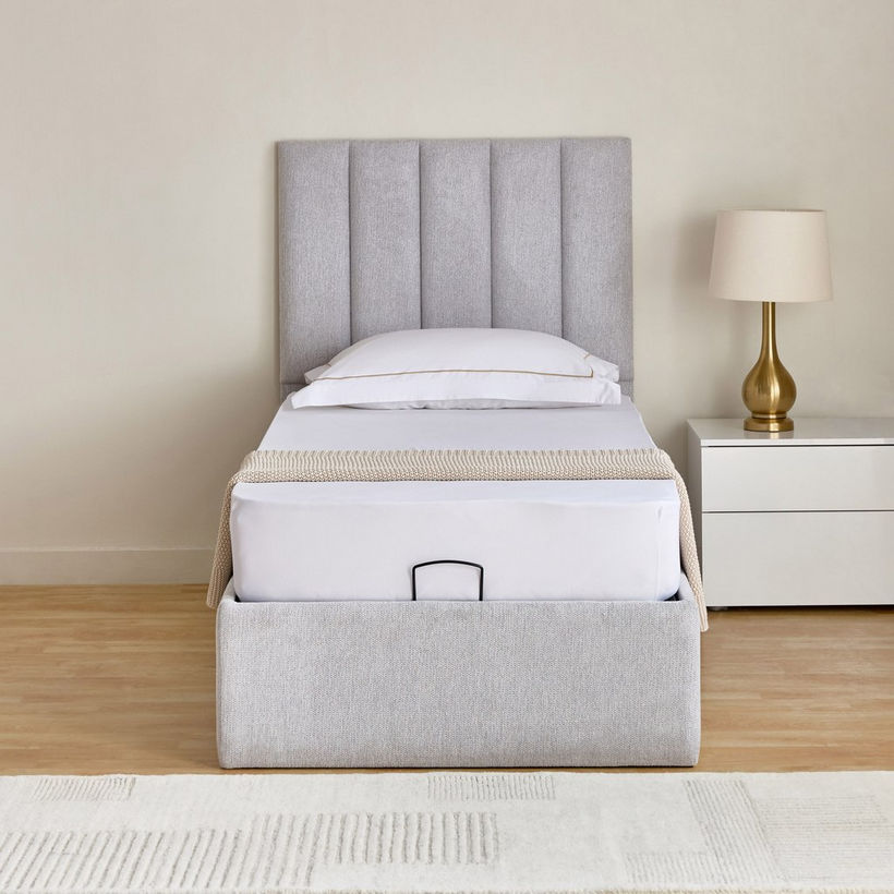 Movo-Bliss Upholstred Hydraulic Single Bed - 90x200 cm - Image 4