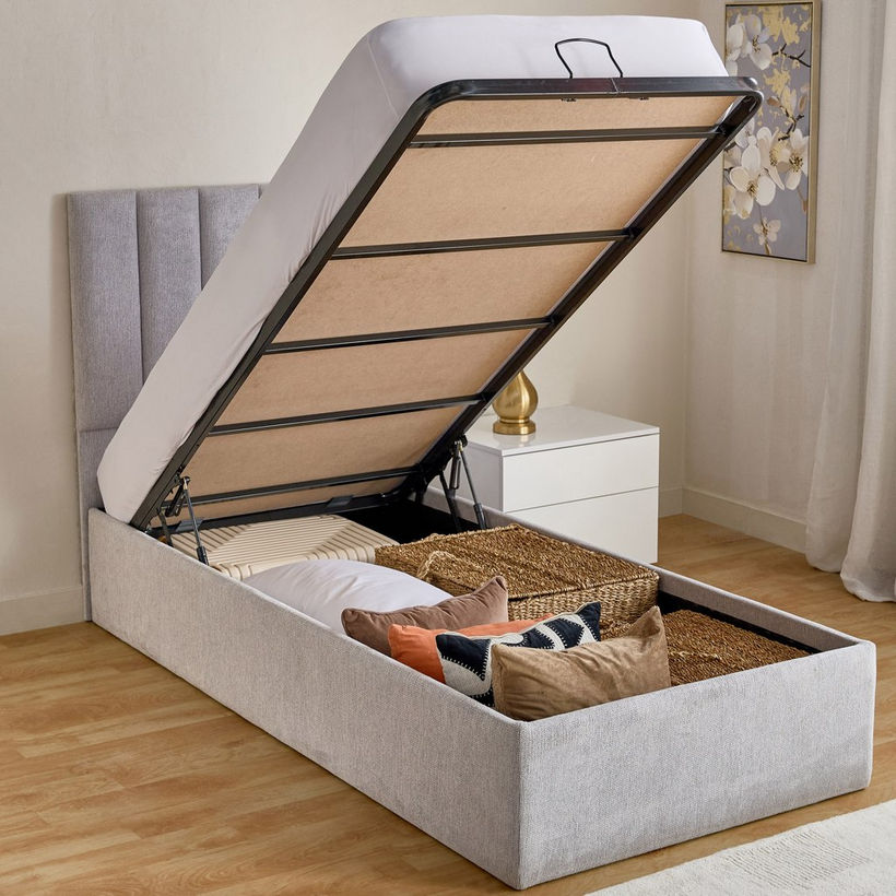 Movo-Bliss Upholstred Hydraulic Single Bed - 90x200 cm - Image 8